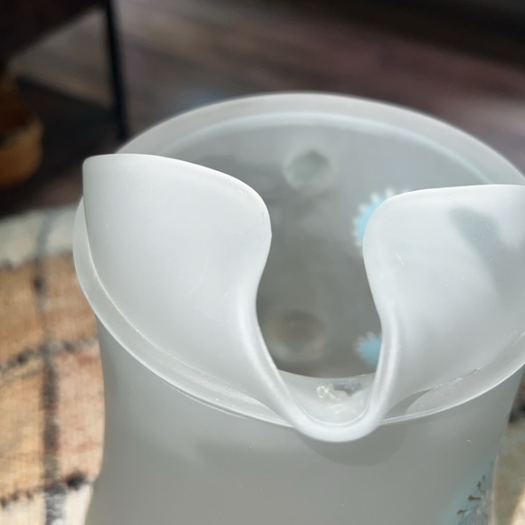 Vintage Frosted atomic Water Lemonade Glass Pitcher 9-1/8"h MCM - Picture 4 of 7